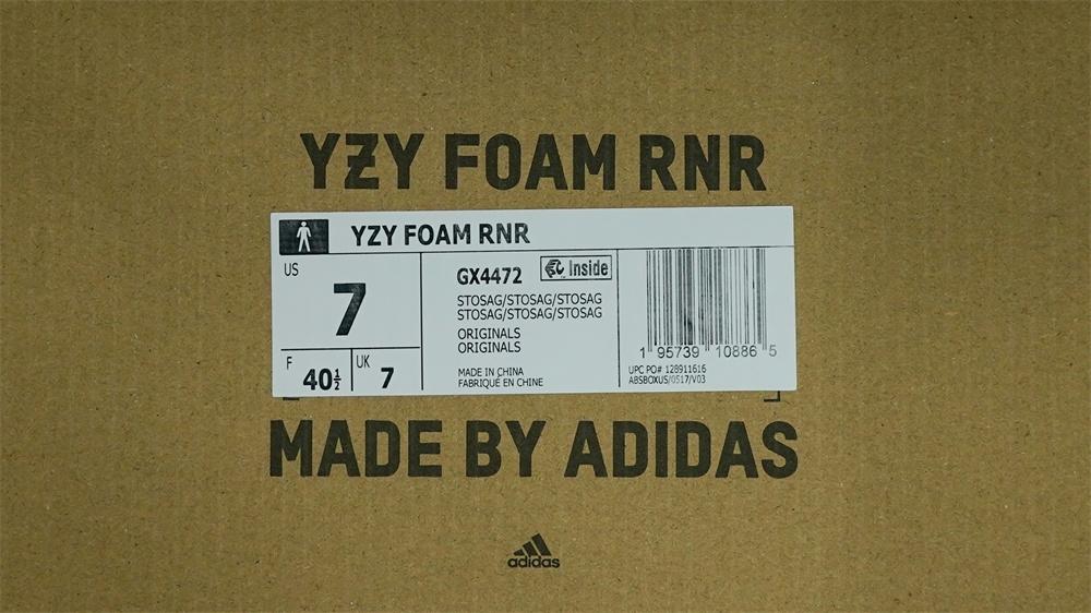 PK GOD adidas Yeezy Foam RNNR Stone Sage RETAIL MATERIALS READY TO SHIP